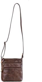 img 3 attached to 👜 Chic Leather Crossbody Bags for Women – Compact Cross Body Purse, Extended Shoulder Women's Handbags and Purses