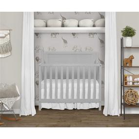 img 1 attached to 🛏️ Dream On Me Bellport 4-in-1 Convertible Mini/Portable Crib with 1.5 inch Mattress - Pebble Grey