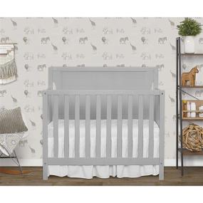 img 2 attached to 🛏️ Dream On Me Bellport 4-in-1 Convertible Mini/Portable Crib with 1.5 inch Mattress - Pebble Grey