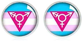 img 2 attached to Fashion Trans Pride Stud Earrings