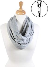 img 2 attached to 🧣 Secret Zipper Pocket Infinity Scarf: A Must-Have Women's Accessory for Scarves & Wraps