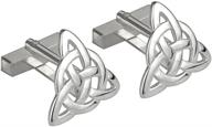 enhance your style with trinity cufflinks: rhodium plated ireland edition logo