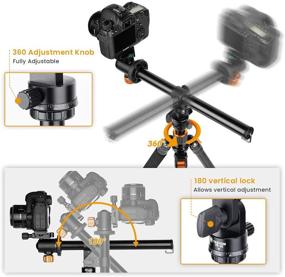 img 3 attached to 📸 TARION Tripod Extension Arm | Horizontal Centre Column Boom | 12.6" Extender | 360° Rotatable | Aluminum Alloy | Swivel Lock | Counterweight Sandbag | Overhead Photography and Filming