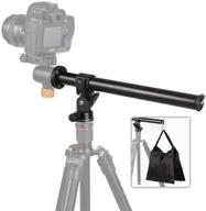 📸 tarion tripod extension arm | horizontal centre column boom | 12.6" extender | 360° rotatable | aluminum alloy | swivel lock | counterweight sandbag | overhead photography and filming logo