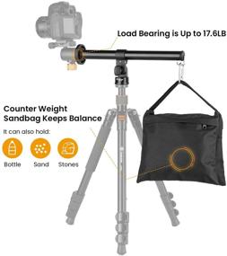 img 2 attached to 📸 TARION Tripod Extension Arm | Horizontal Centre Column Boom | 12.6" Extender | 360° Rotatable | Aluminum Alloy | Swivel Lock | Counterweight Sandbag | Overhead Photography and Filming