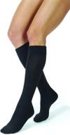 🧦 jobst activewear 20-30 mmhg knee high compression socks - medium size in cool black: stay stylish and relieve leg discomfort логотип