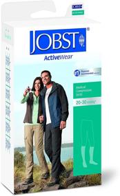 img 1 attached to 🧦 JOBST Activewear 20-30 mmHg Knee High Compression Socks - Medium Size in Cool Black: Stay Stylish and Relieve Leg Discomfort