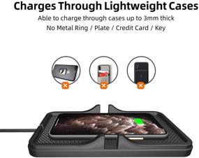 img 1 attached to 🔌 C6Y Wireless Car Charger Qi: Fast Charging Mat with 3 Coils, 10W | Phone Holder/Stand/Pad