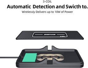 img 2 attached to 🔌 C6Y Wireless Car Charger Qi: Fast Charging Mat with 3 Coils, 10W | Phone Holder/Stand/Pad