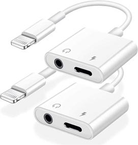 img 4 attached to 🎧 Премиум 2-портовый адаптер Apple MFi Certified Lightning to 3.5mm - Зарядка и прослушивание с двумя портами для iPhone 12/SE/11/X/XS/XR/8/8P/7/7P, поддержка всех версий iOS