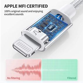 img 2 attached to 🎧 Премиум 2-портовый адаптер Apple MFi Certified Lightning to 3.5mm - Зарядка и прослушивание с двумя портами для iPhone 12/SE/11/X/XS/XR/8/8P/7/7P, поддержка всех версий iOS