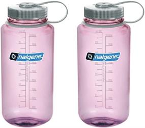 img 1 attached to 🍼 Nalgene Tritan Wide Mouth Set of 2 - 32oz Cosmo Bottles with Gray Caps