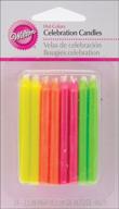 🎂 wilton 2.5-inch hot colors birthday candles - 24-pack logo