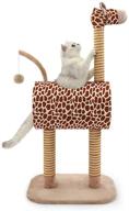 furrytail cute activity cat tree condo with scratching post and teasing toy: 41-inch cat tower kitten play tunnel house furniture logo