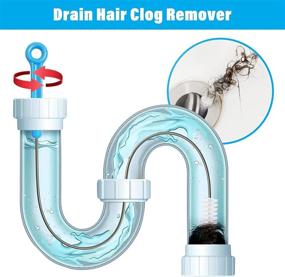 img 2 attached to 🚽 Reliahom 3 Pack Drain Clog Remover: Stainless Steel Hair Clog Remover, Cleaner Stick, and Brush - Ideal for Bathroom Tub, Toilet, Kitchen Sink, Sewer