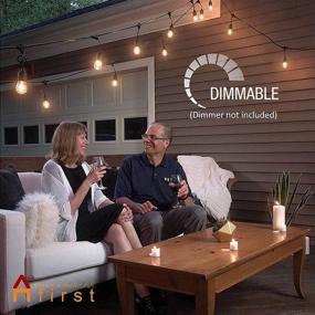 img 2 attached to Enhance Your Outdoor Setting with Commercial Weatherproof Outdoor Edison Lights - 48FT String Lights with 17 LED Bulbs and 15 Sockets for Ultimate Patio Lighting, Perfect for Backyard Deck and Party Ambiance