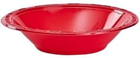 img 2 attached to Hanna K. Signature Collection 15oz Red Plastic Bowls - Pack of 50, 15 oz