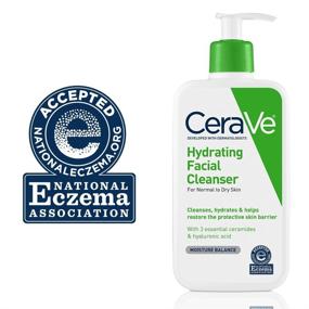 img 2 attached to CeraVe Hydrating Face Wash - 12oz, 🧼 Gentle Daily Facial Cleanser for Dry Skin, Fragrance-Free