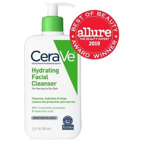 img 1 attached to CeraVe Hydrating Face Wash - 12oz, 🧼 Gentle Daily Facial Cleanser for Dry Skin, Fragrance-Free