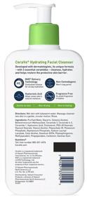 img 3 attached to CeraVe Hydrating Face Wash - 12oz, 🧼 Gentle Daily Facial Cleanser for Dry Skin, Fragrance-Free