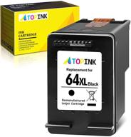 🖨️ enhance printing performance with atopink remanufactured ink cartridge for hp 64xl 64 xl (1 black) logo