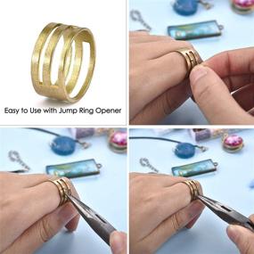 img 1 attached to 💍 JIAYIQI 2300Pcs Gold Open Jump Rings Jewelry Making Kit with Opener & Tweezer Set - High-Quality Jewelry Findings Supplies