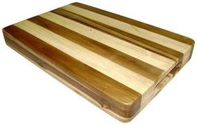 img 1 attached to Mountain Woods Thick Striped Congo Wood Cutting Board for Kitchen Chopping and Butcher Block - 18