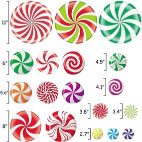 img 2 attached to 🍬 Peppermint Floor Decals: Festive Candy Stickers for Christmas Floor Decoration, Candy Party, and Xmas Candyland Party Decorations - Happy Storm