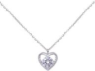 💕 raelyn & bev sterling silver heart pendant necklace logo