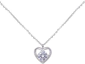 img 4 attached to 💕 Raelyn & Bev Sterling Silver Heart Pendant Necklace