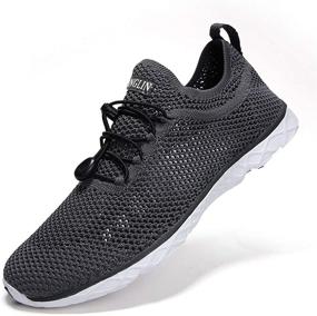 img 3 attached to Zhuanglin Quick Drying Water Darkgrey Men's Shoes for Athletic