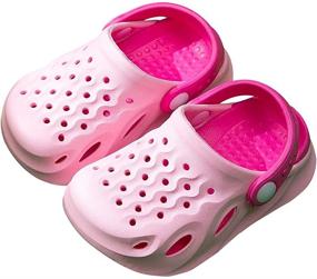 img 4 attached to Adorable Pink Classic Sneakers for Toddler Girls and Boys - Perfect Clogs & Mules Shoes