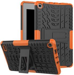 img 4 attached to Boskin Kickstand Чехол с подставкой 7-го поколения 2017 года для Kindle Fire 7 - оранжевый [Несовместим с 9-м поколением 2019 года]