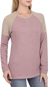 img 2 attached to 👚 ROYHON Womens Crewneck Sweatshirts: Stylish Color Block Long Sleeve Tunic Tops for Casual Comfort