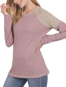 img 1 attached to 👚 ROYHON Womens Crewneck Sweatshirts: Stylish Color Block Long Sleeve Tunic Tops for Casual Comfort