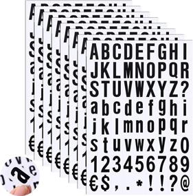 img 4 attached to 🏷️ Versatile 8-Sheet Vinyl Letters & Numbers Kit: Adhesive Mailbox, Sign, Window, Door, Car, Truck Stickers in 1 Inch Black on White