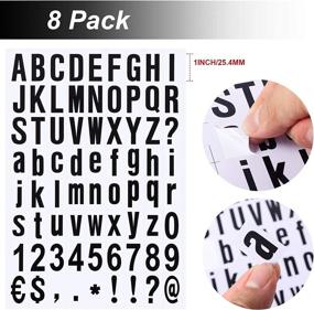 img 3 attached to 🏷️ Versatile 8-Sheet Vinyl Letters & Numbers Kit: Adhesive Mailbox, Sign, Window, Door, Car, Truck Stickers in 1 Inch Black on White