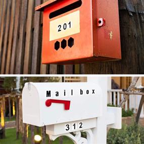 img 1 attached to 🏷️ Versatile 8-Sheet Vinyl Letters & Numbers Kit: Adhesive Mailbox, Sign, Window, Door, Car, Truck Stickers in 1 Inch Black on White