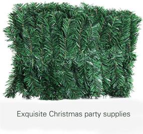 img 3 attached to 🎄 8.8 ft Soft Greenery Twist Christmas Garland - Artificial Ivy Non-Lit Green Garland, Ideal for Holiday Season Outdoor Indoor Party Decorations - Outroad, 1 Pack