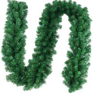 🎄 8.8 ft soft greenery twist christmas garland - artificial ivy non-lit green garland, ideal for holiday season outdoor indoor party decorations - outroad, 1 pack logo