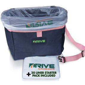 img 4 attached to DRIVE AUTO PRODUCTS Car Trash Can: Medium Garbage Bin with Disposable Liners & Adjustable Pink Strap – Ideal Auto Accessory for Vehicle Clean-Ups by Women & Men (As Seen on TV)