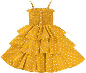 img 4 attached to Little Sleeveless Elastic Dresses Outfits Girls' Clothing for Dresses