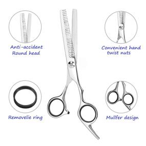 img 3 attached to 🔪 ESSOY 6.5-Inch Professional Thinning Shears Hair Cutting Scissors - Stainless Steel Haircut Scissor with Fine Adjustment Screw for Home Salon, Barber Hairdressing Scissor for Women, Men, Kids