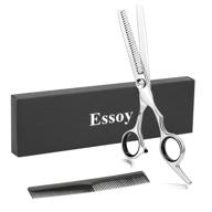 🔪 essoy 6.5-inch professional thinning shears hair cutting scissors - stainless steel haircut scissor with fine adjustment screw for home salon, barber hairdressing scissor for women, men, kids logo