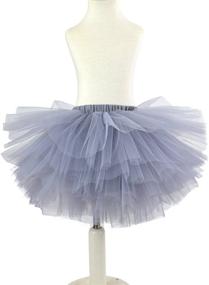 img 3 attached to Charming Girl's 6-Layered Tulle Fluffy Tutu 👸 Skirt: Perfect for Princesses, Dancing, and Ballet (2T-8T)