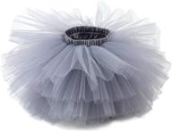 charming girl's 6-layered tulle fluffy tutu 👸 skirt: perfect for princesses, dancing, and ballet (2t-8t) logo
