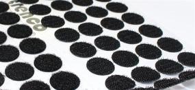 img 2 attached to 🔘 Strenco 3/4 Inch - Bulk Pack of 500 Sets - Self-Adhesive Hook and Loop Dots in Black - 1000 PCS - 20 mm Coins