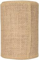 🌾 premium ju jucos burlap roll - no fray burlap table runner - ideal for runners, placements, and crafts - eco-friendly material - 5 inches by 10 yards burlap roll - mess-free solution logo