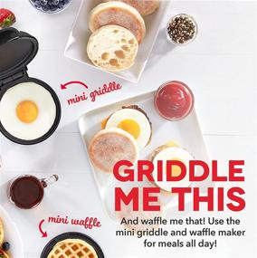 img 3 attached to 🧇 Dash Mini Maker Waffle & Griddle Combo - Black, Pack of 2