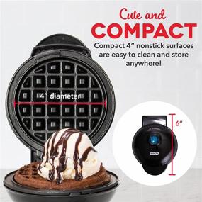 img 1 attached to 🧇 Dash Mini Maker Waffle & Griddle Combo - Black, Pack of 2